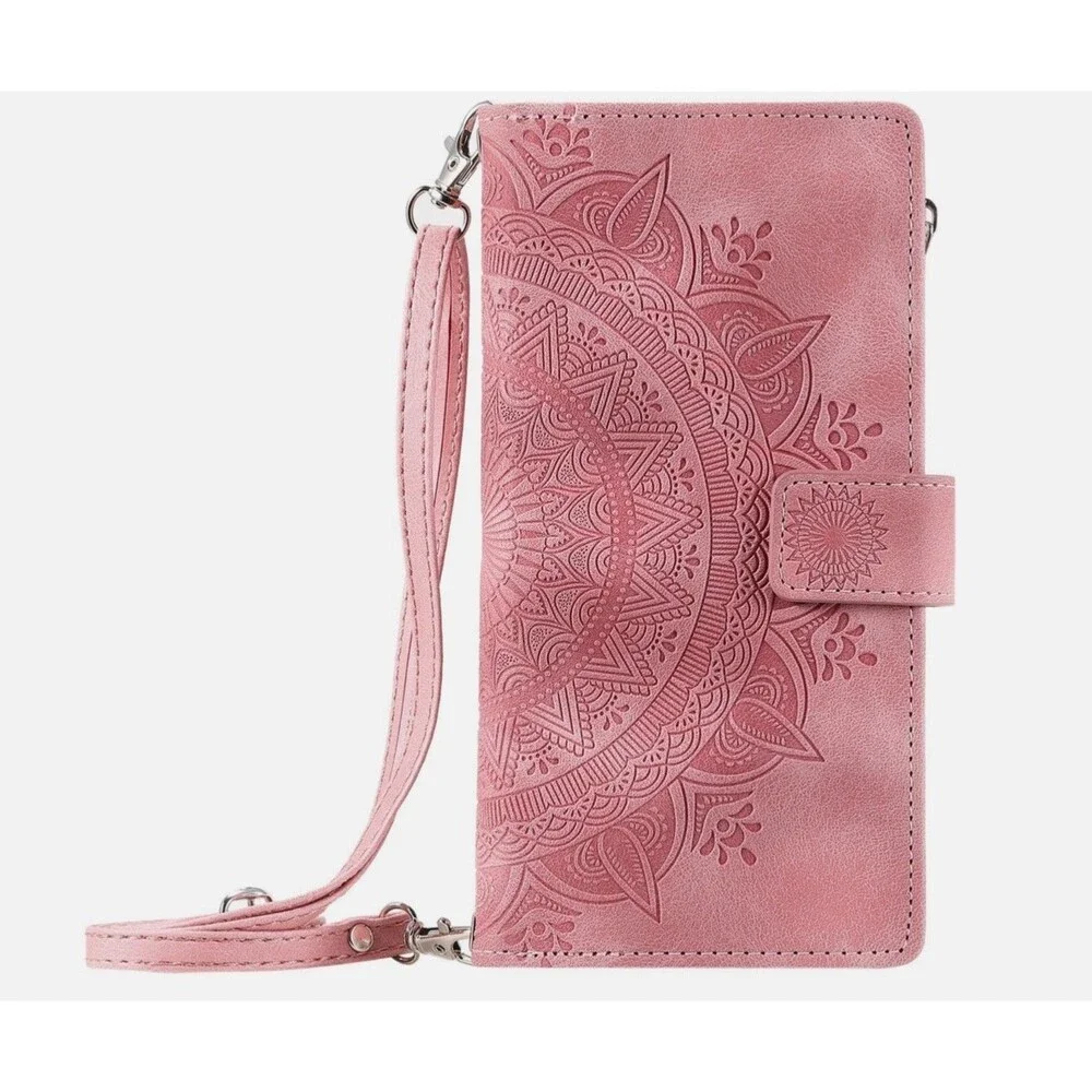 Beautiful Leather iPhone 15 Pro Max Case - Mandala